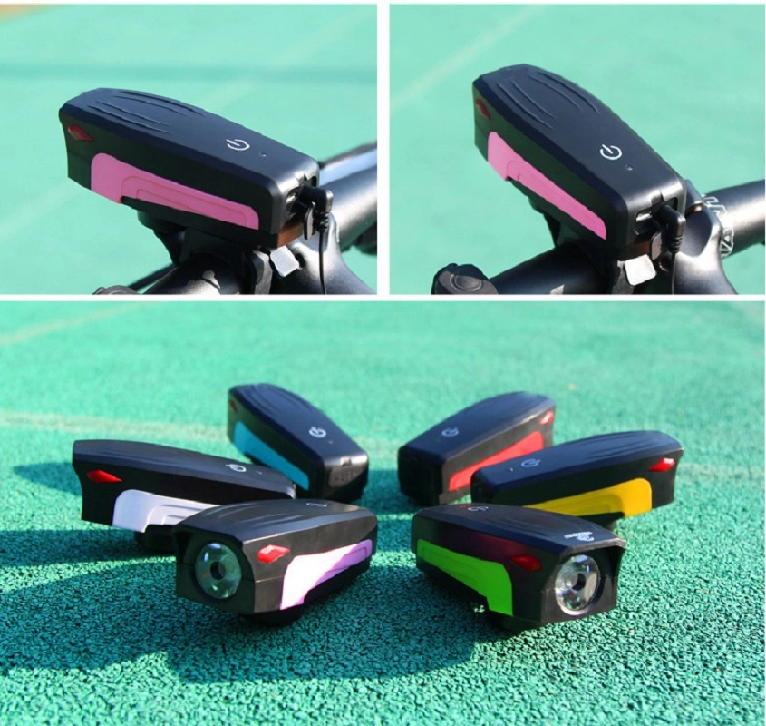 Bicycle Accessories Bike Light Loud Horn High Brightness USB Rechargeable Bicycle Headlight Wbb16728