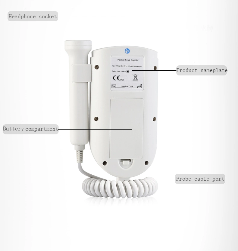 OEM Amazon Ultrasound Heart Comen Rate Price Probe for Pocket Fetal Doppler Monitor