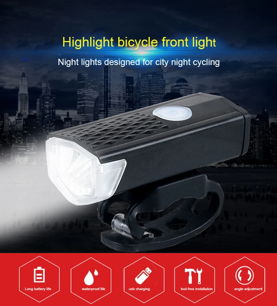 Rechargeable Cycling Taillight LED Bicycle Front Light Head Lamp USB MTB Road Bicycle Headlight