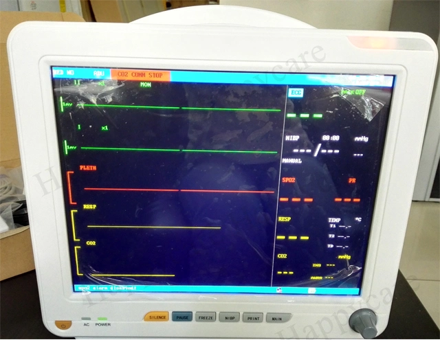 Intensive Care Multipara ECG Heart Rate Patient Monitor with Etco2 and IBP Module