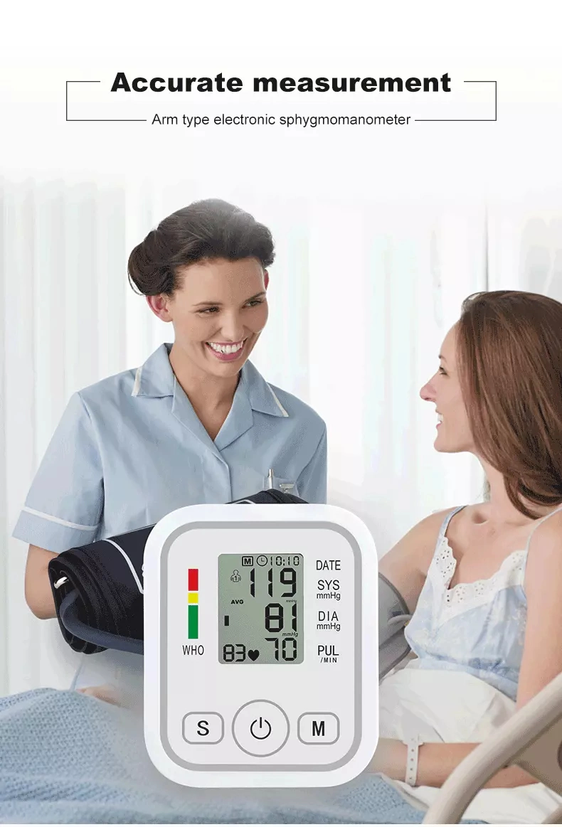 Monitor Igital Automatic Measure Blood Pressure and Heart Rate Pulse for Home Use Sed by Professionals