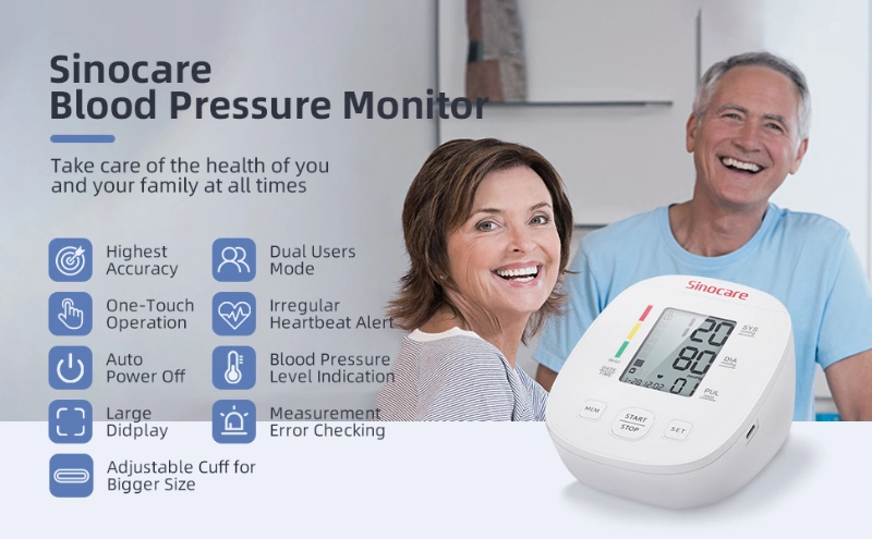 Sinocare Intelligent Digital Heart Rate Monitor Sphygmomanometer Family Use Blood Pressure Monitor