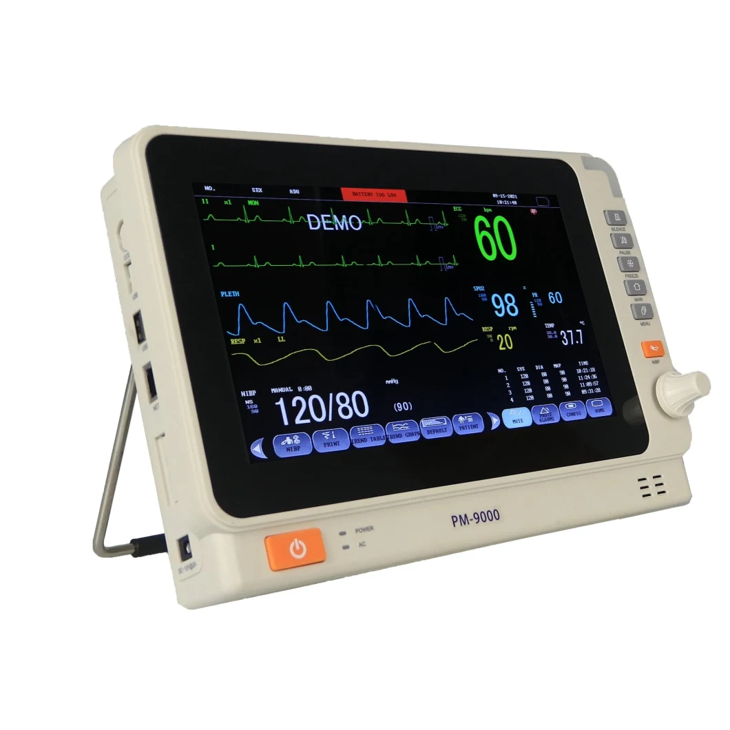 Manufacturer Supply Portable 10 Inch Ultra-Thin Heart Rate Multi Parameter Patient Monitor for Dental