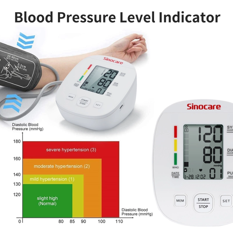 Sinocare Intelligent Digital Heart Rate Monitor Sphygmomanometer Family Use Blood Pressure Monitor