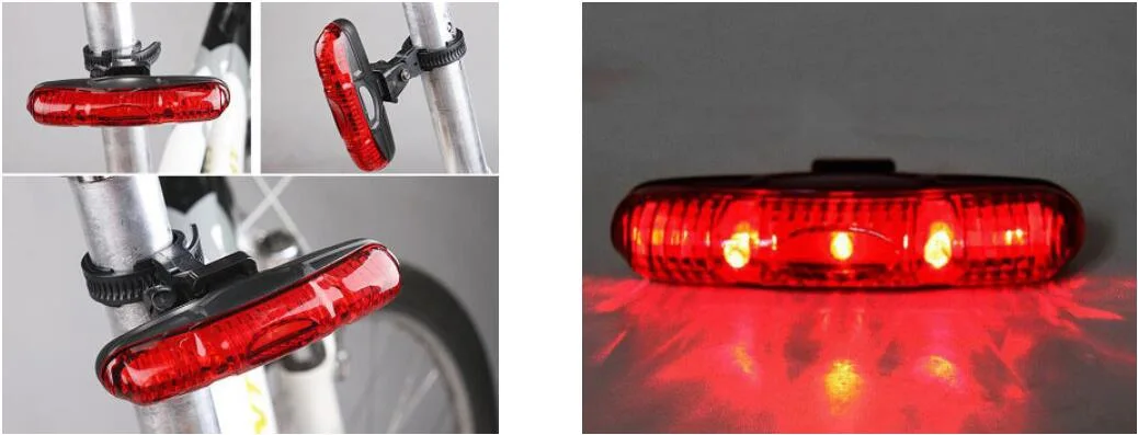 USB Rechargeable 5PCS LED Bike Tail Light 2 Pack Bright Bicycle Rear Cycling Safety Flashlight Taillight with 4 Light Mode Options