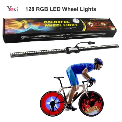 マルチカラーサイクリングランタンスポークタイヤランプ RGB 自転車アクセサリー自転車オートバイ LED 車のホイールスポークライト